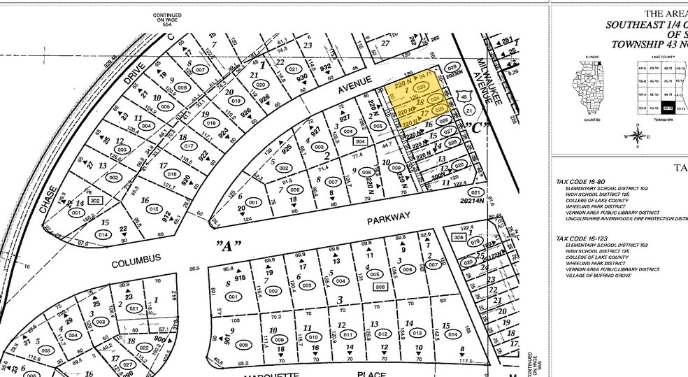 220 Milwaukee Ave, Buffalo Grove, IL à vendre - Plan cadastral - Image 2 de 2