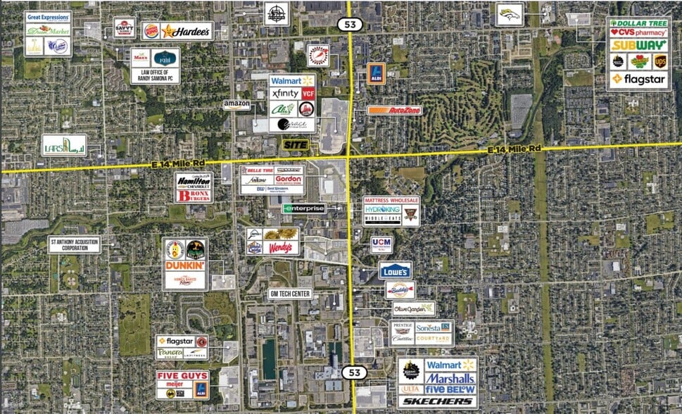 7251 E 14 Mile Rd, Sterling Heights, MI à vendre - Photo du bâtiment - Image 1 de 2
