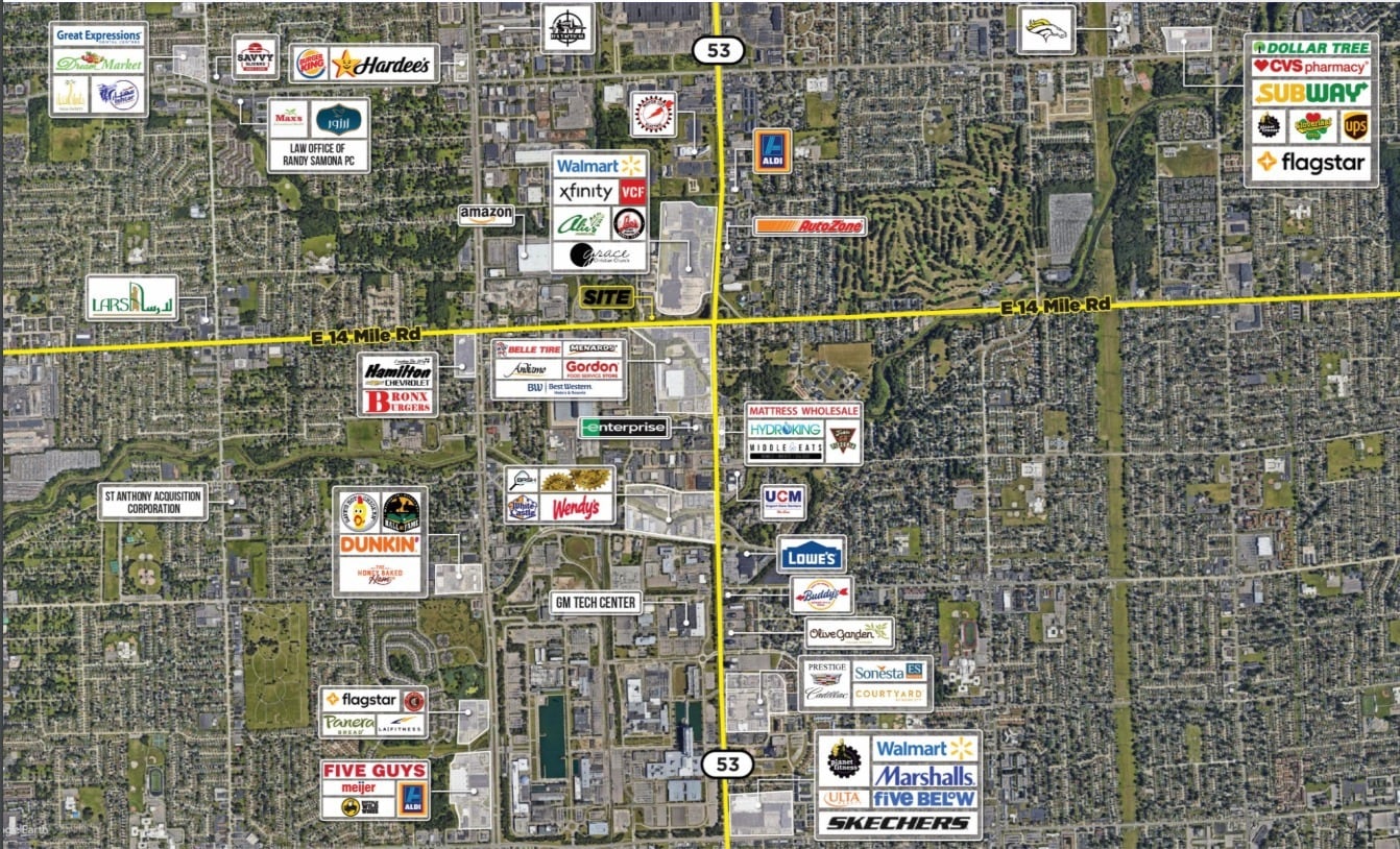 7251 E 14 Mile Rd, Sterling Heights, MI à vendre Photo du bâtiment- Image 1 de 3