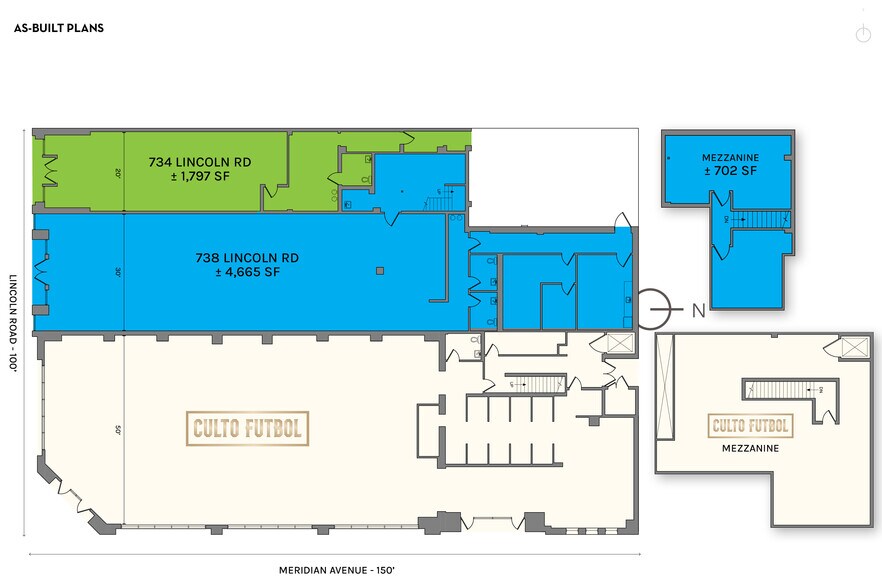 734-744 Lincoln Rd, Miami Beach, FL à louer - Plan d’étage - Image 2 de 5
