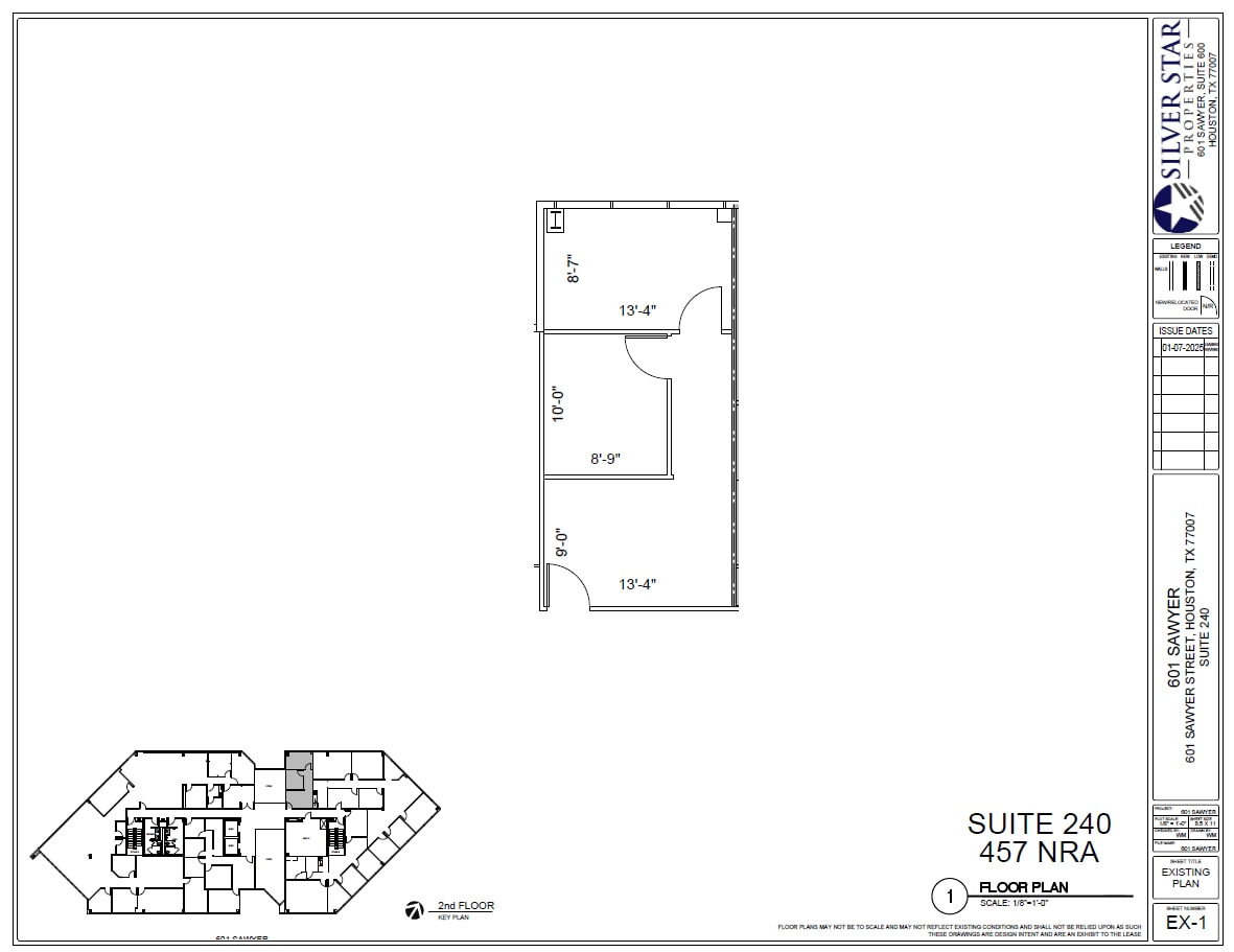 601 Sawyer St, Houston, TX for lease Floor Plan- Image 1 of 1