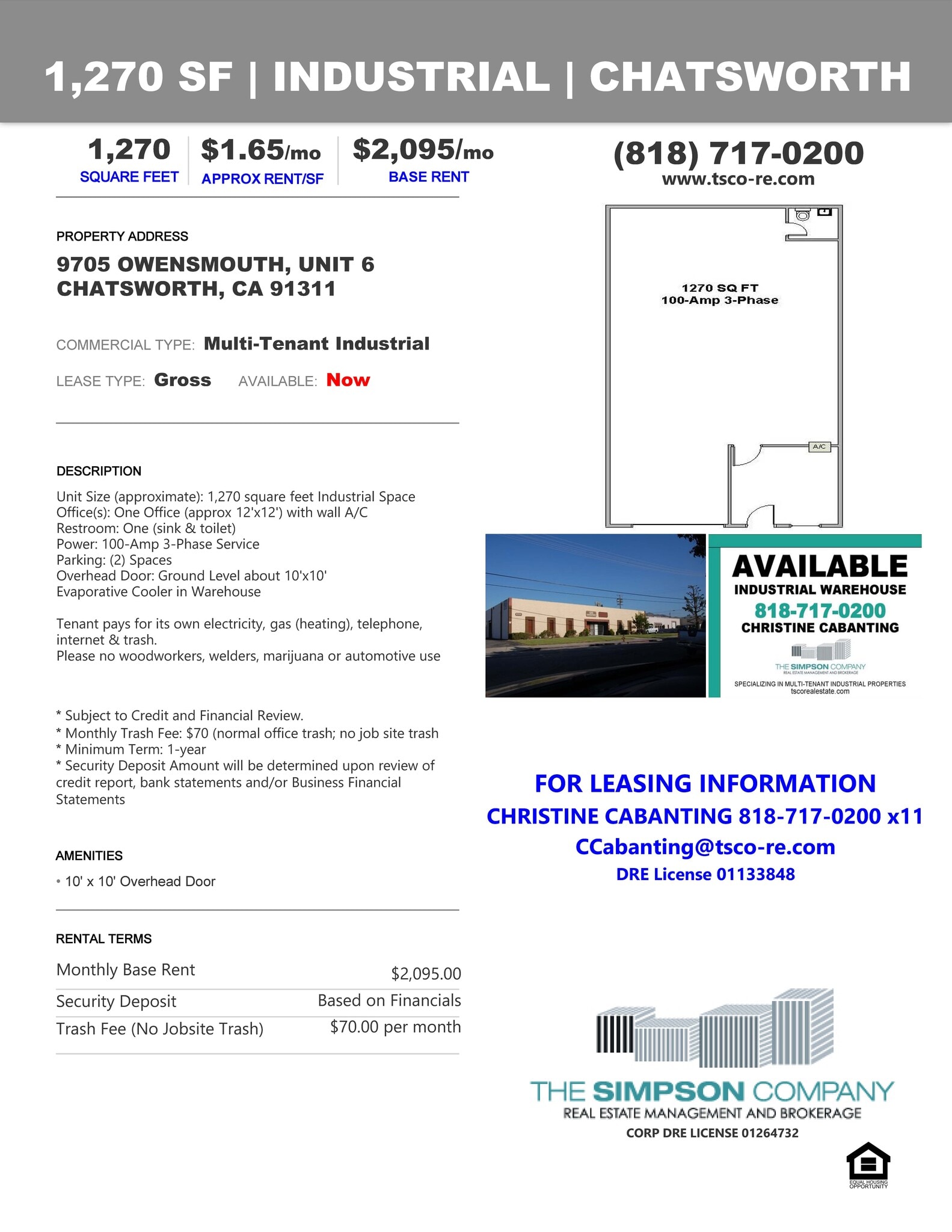 9701 Owensmouth Ave, Chatsworth, CA à louer Photo intérieure- Image 1 de 1