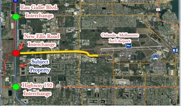 I-95 & Coastal Ln, West Melbourne, FL - Aérien  Vue de la carte - Image1