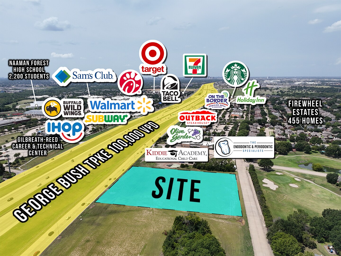 President George Bush Hwy, Garland, TX à louer Aérien- Image 1 de 4