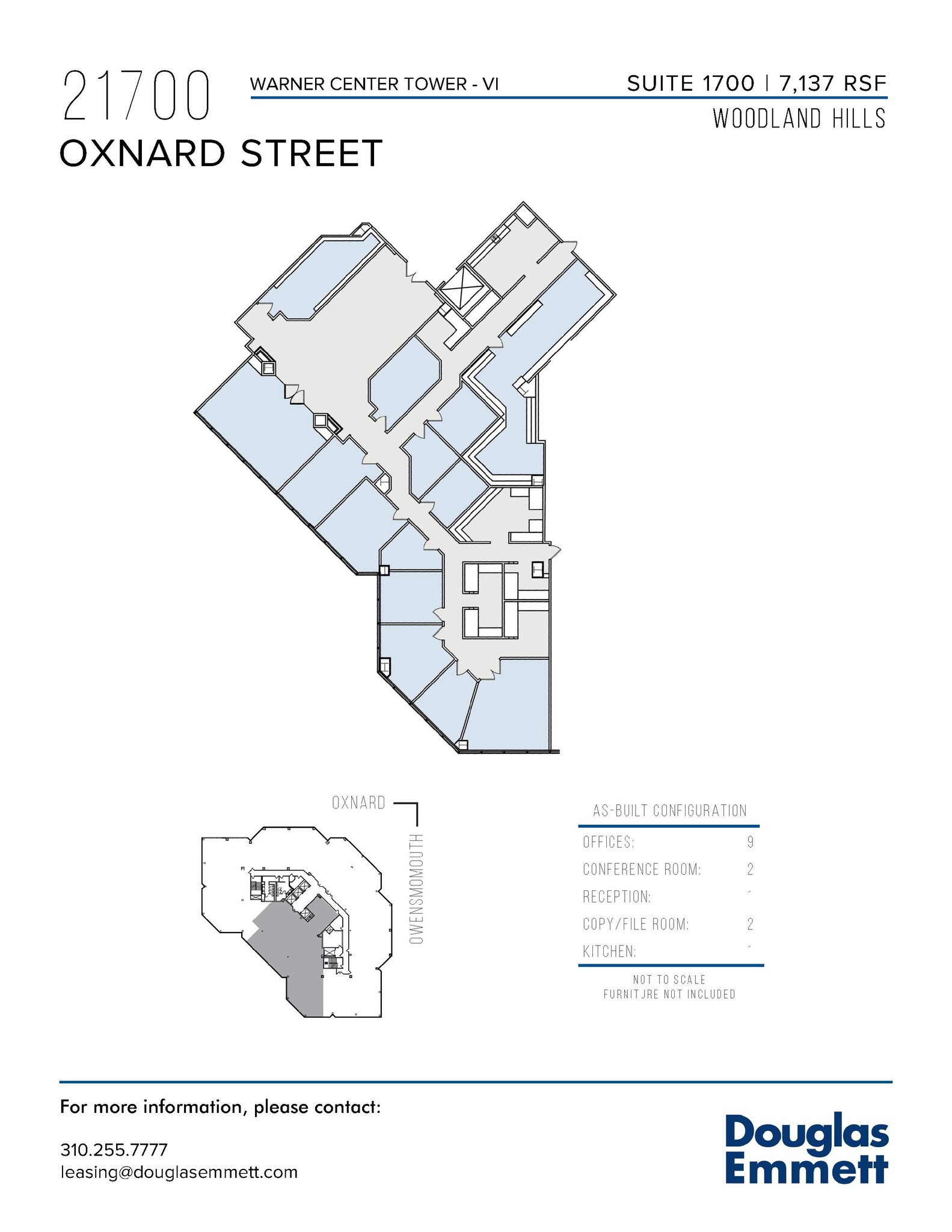 21700 Oxnard St, Woodland Hills, CA à louer Plan d’étage- Image 1 de 1