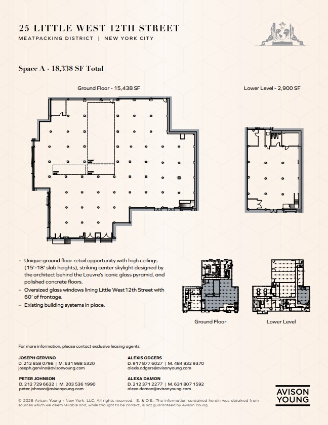 416 W 13th St, New York, NY for lease Floor Plan- Image 1 of 8