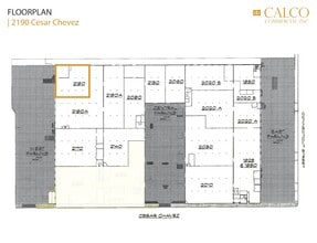 2190 Cesar Chavez, San Francisco, CA for lease Floor Plan- Image 1 of 1