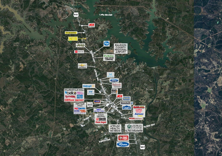 US Highway 441 Hwy, Milledgeville, GA à vendre - Photo du bâtiment - Image 2 de 3