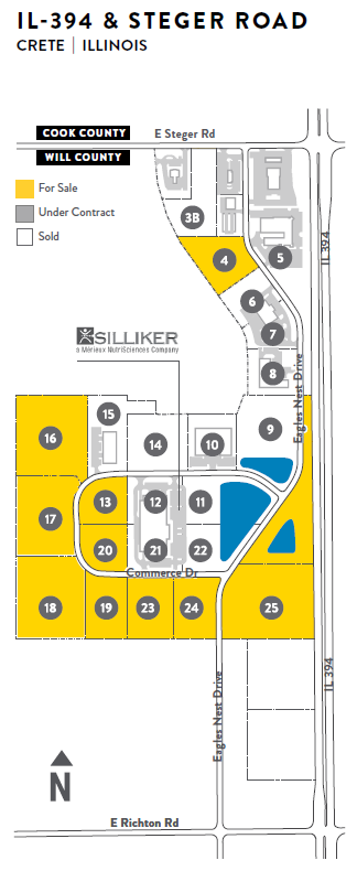 Plus de détails pour IL-394 & Steger Rd, Crete, IL - Terrain à vendre