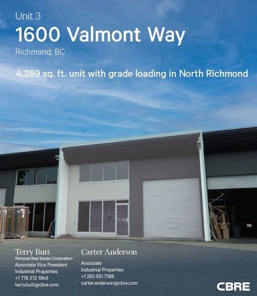 1600 Valmont Way, Richmond, BC for lease - Primary Photo - Image 1 of 3