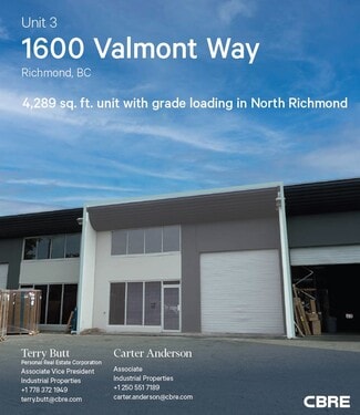 More details for 1600 Valmont Way, Richmond, BC - Industrial for Lease