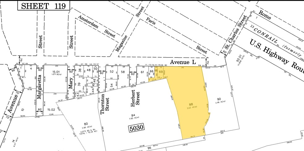 183-205 Avenue L, Newark, NJ à vendre - Plan cadastral - Image 3 de 4