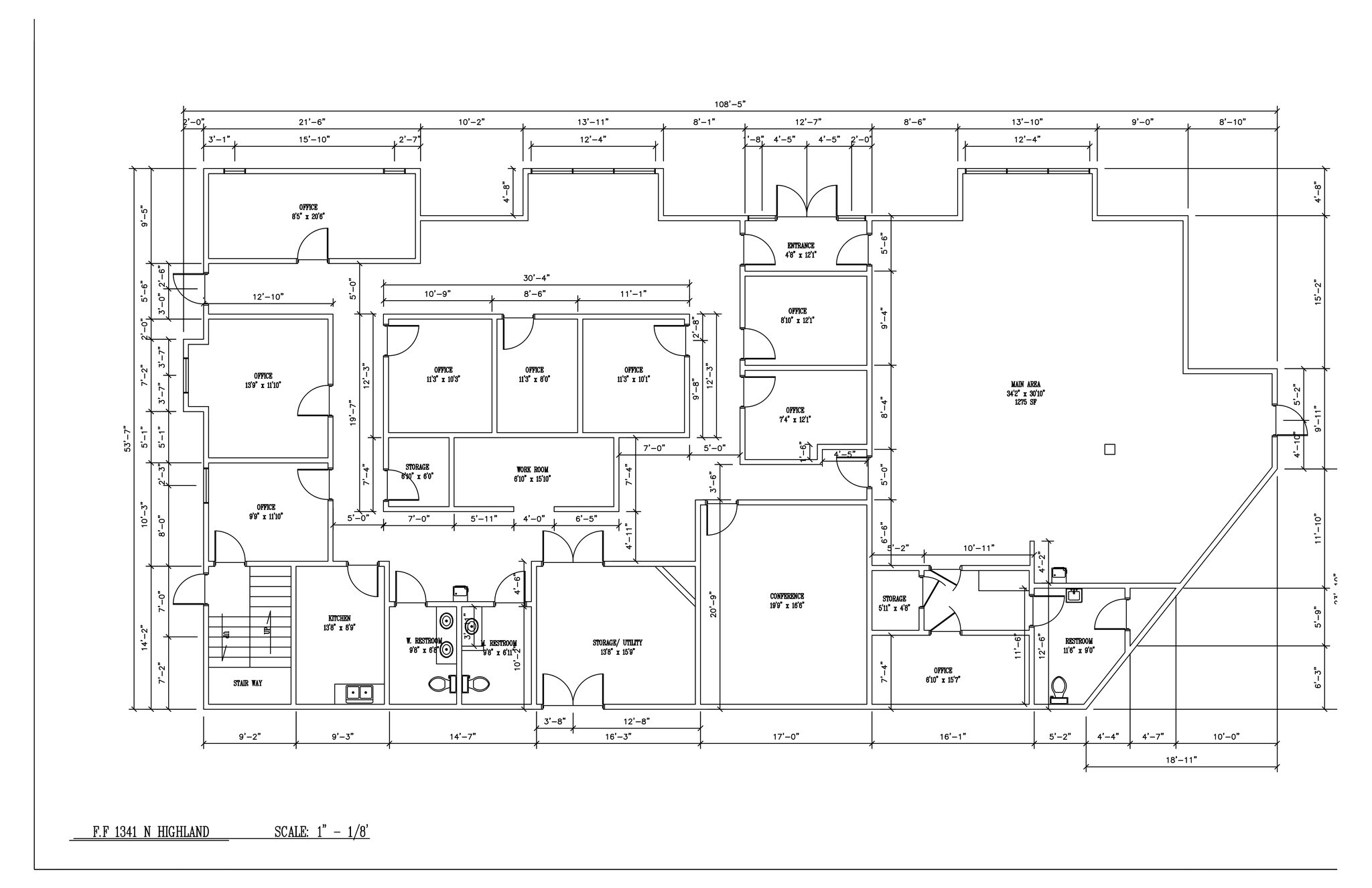 1341 N Highland Ave, Jackson, TN à louer Plan de site- Image 1 de 18