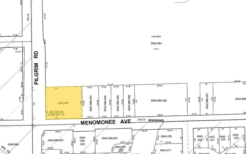 W156N8420 Pilgrim Rd, Menomonee Falls, WI à louer - Plan cadastral - Image 2 de 3