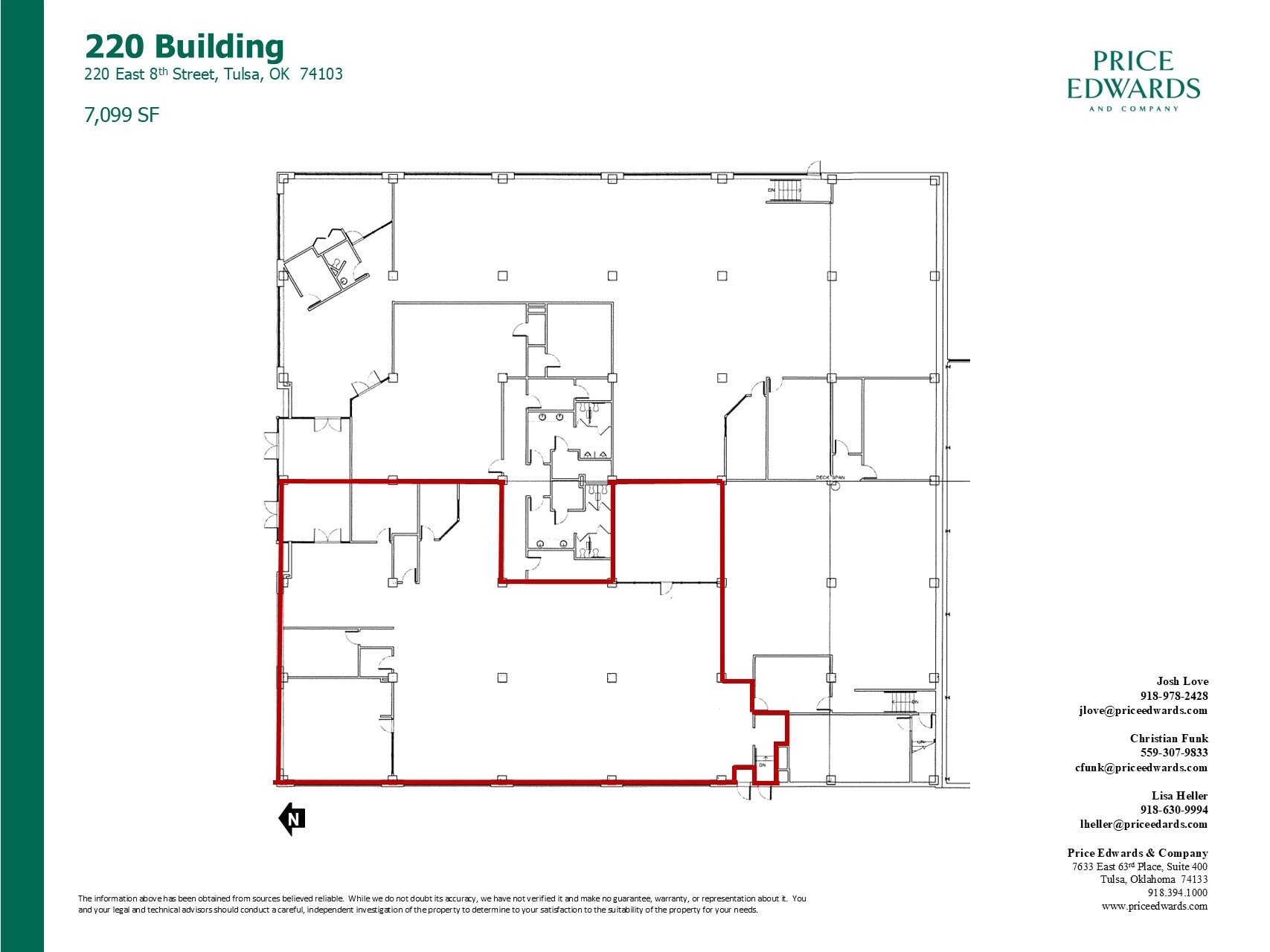 220 E 8th St, Tulsa, OK à louer Plan d’étage- Image 1 de 1
