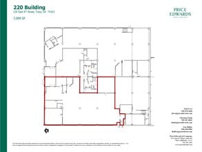 220 E 8th St, Tulsa, OK à louer Plan d’étage- Image 1 de 1