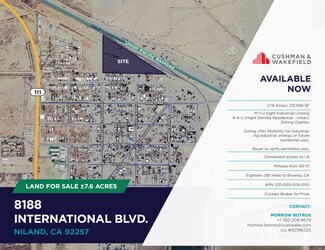 Plus de détails pour 8188 S International Blvd, Niland, CA - Terrain à vendre
