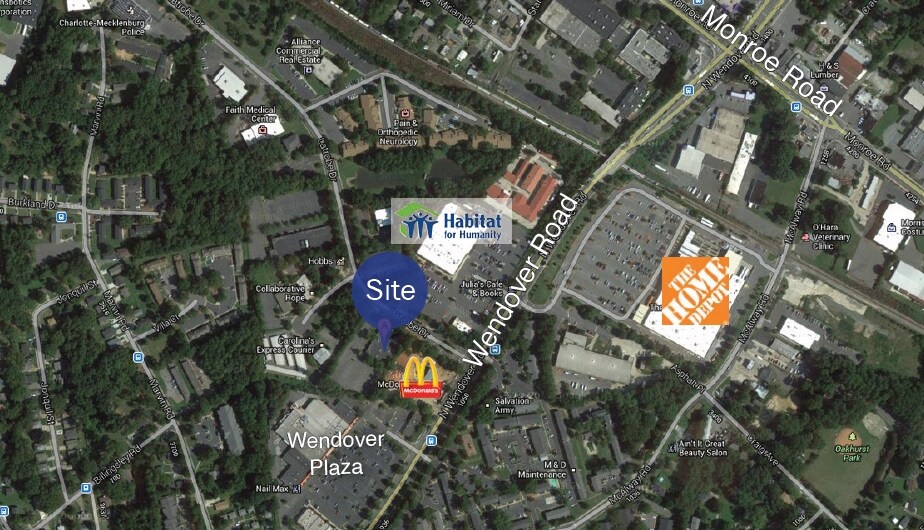 3816 Latrobe Dr, Charlotte, NC à louer - Aérien - Image 3 de 4