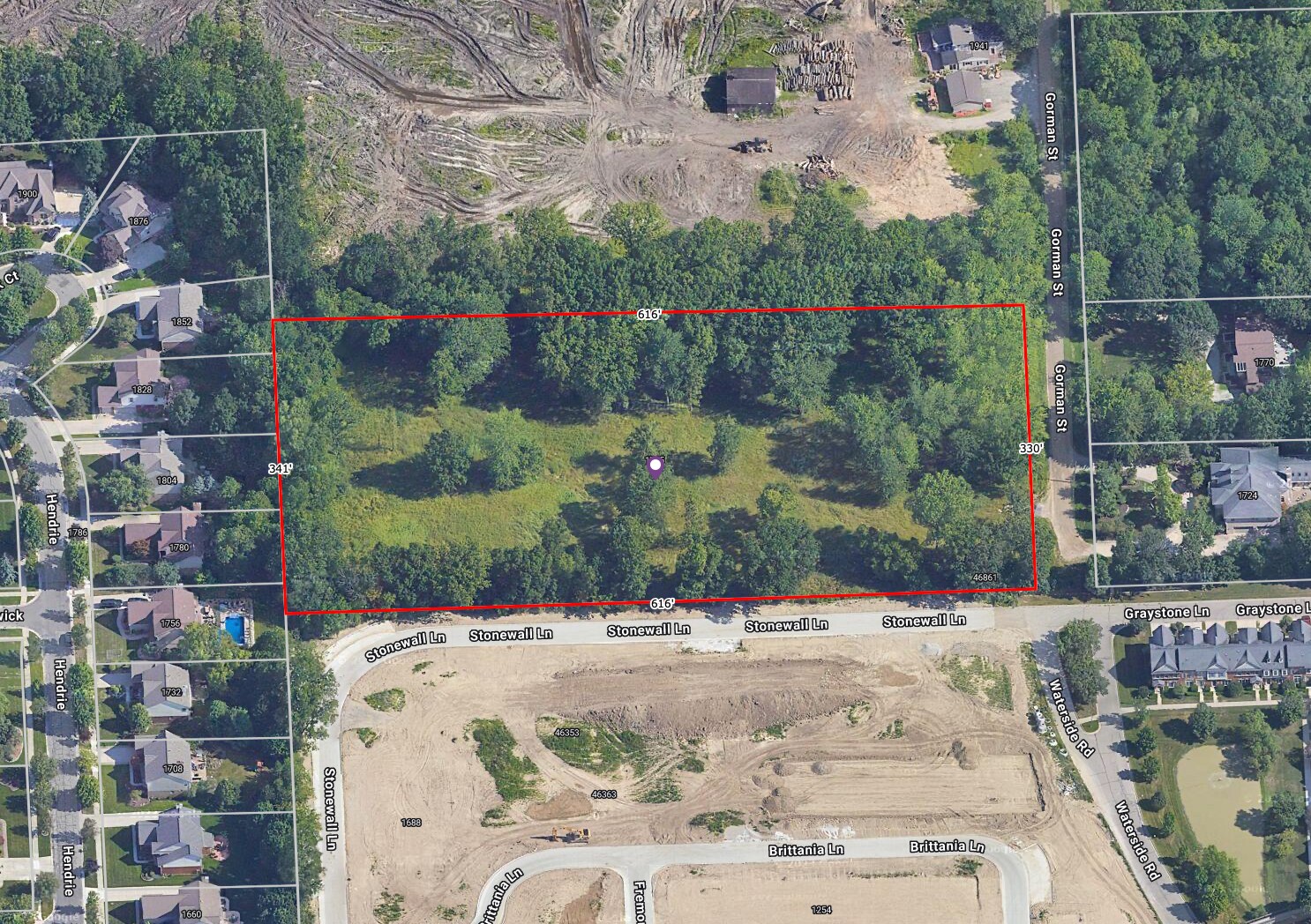 1725 Gorman St, Canton Township, MI for sale Aerial- Image 1 of 5