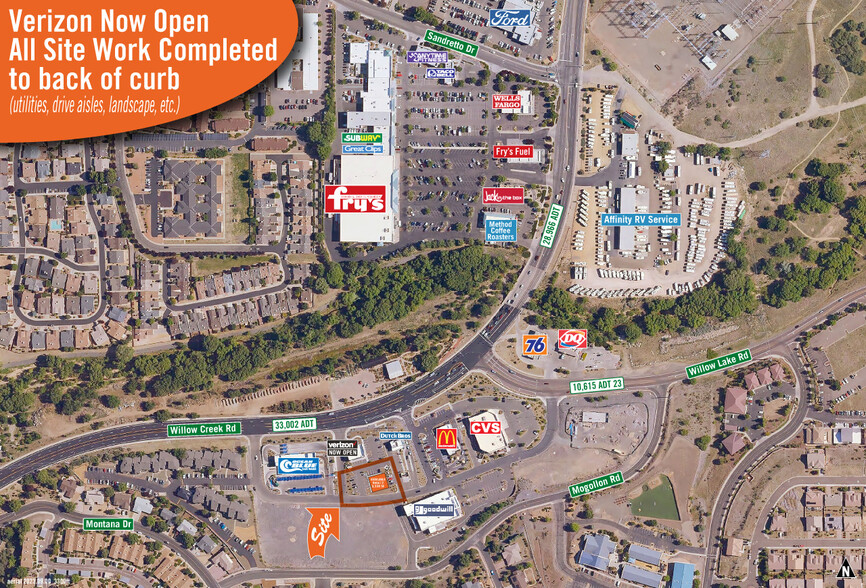 Willow Creek Rd & Willow Lane Rd, Prescott, AZ for lease - Aerial - Image 2 of 6