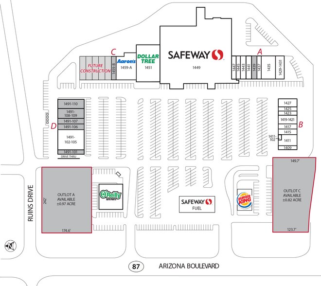 1405 Arizona Blvd, Coolidge, AZ à vendre - Plan de site - Image 2 de 2