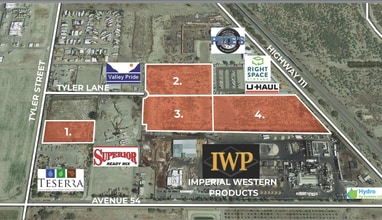 Tyler Ln, Coachella, CA - Aérien  Vue de la carte