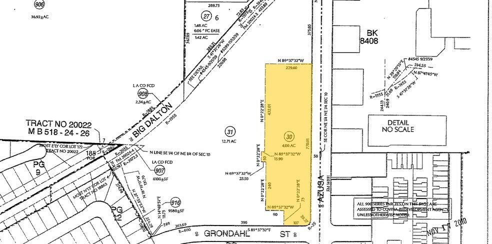 1261 N Azusa Ave, Covina, CA à louer - Plan cadastral - Image 2 de 6