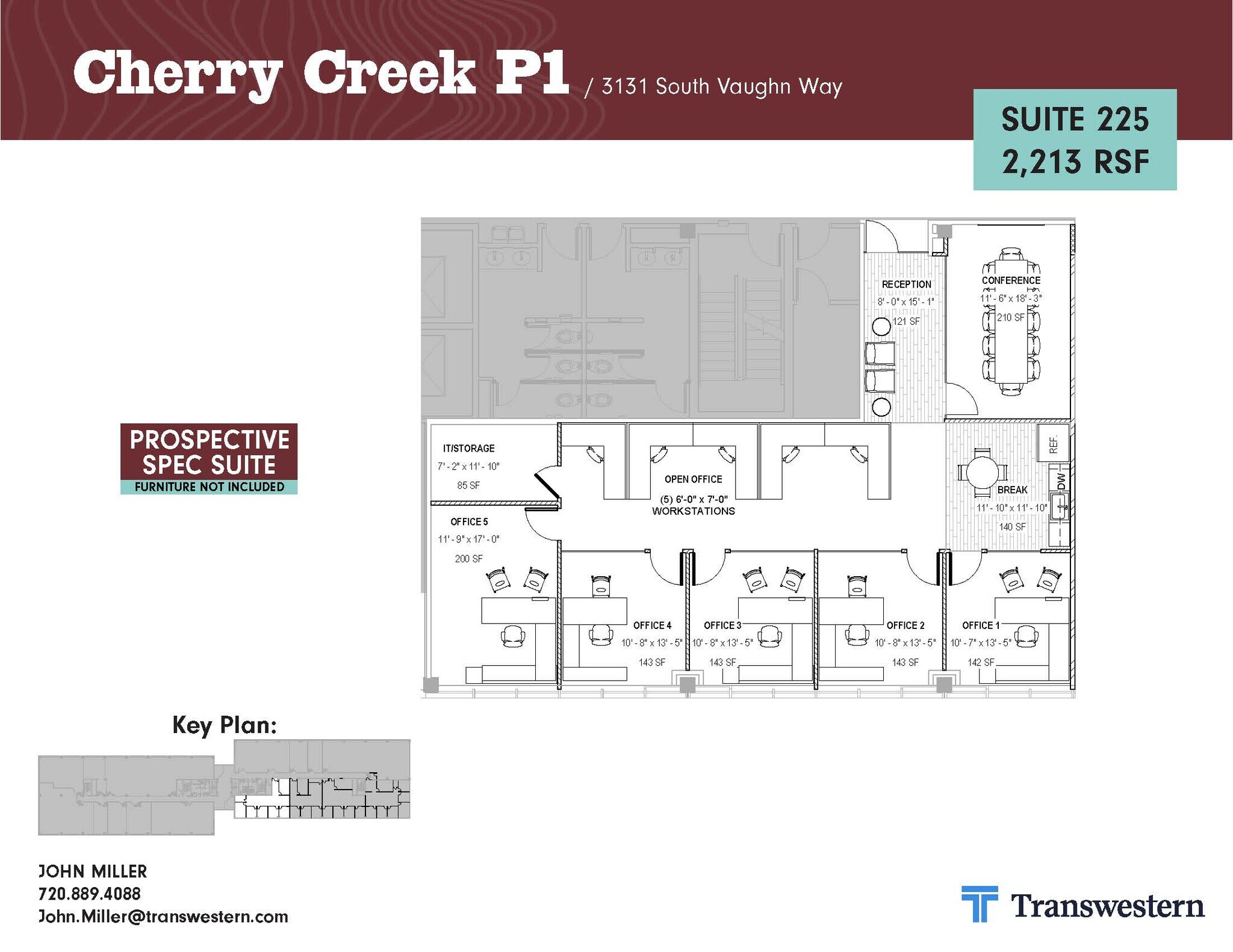 3131 S Vaughn Way, Aurora, CO for lease Floor Plan- Image 1 of 2