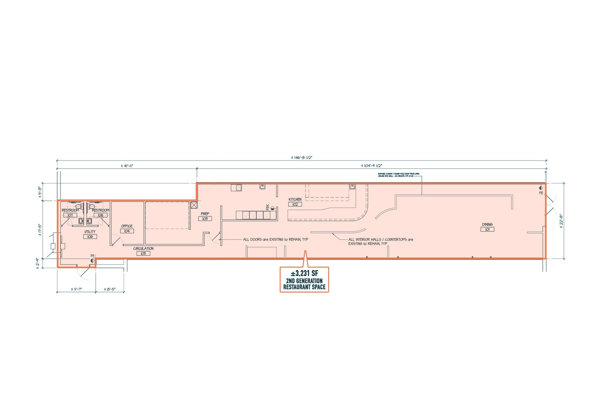4711-4721 Perkiomen Ave, Reading, PA à louer Plan d’étage- Image 1 de 2