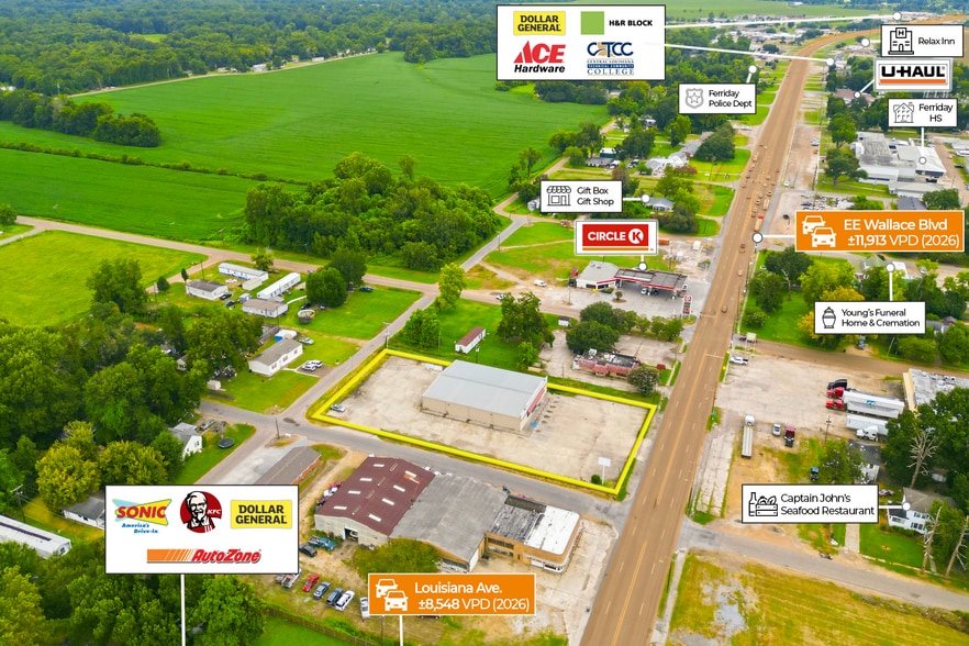 504 N EE Wallace Blvd, Ferriday, LA for sale - Building Photo - Image 3 of 12