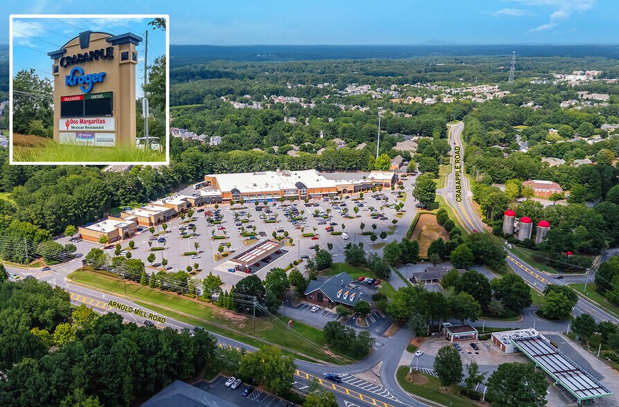 12460 Crabapple Rd, Roswell, GA à louer - Aérien - Image 1 de 11