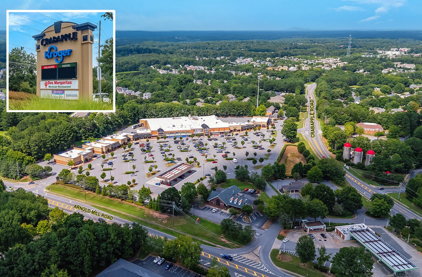 12460 Crabapple Rd, Roswell, GA à louer Aérien- Image 1 de 12