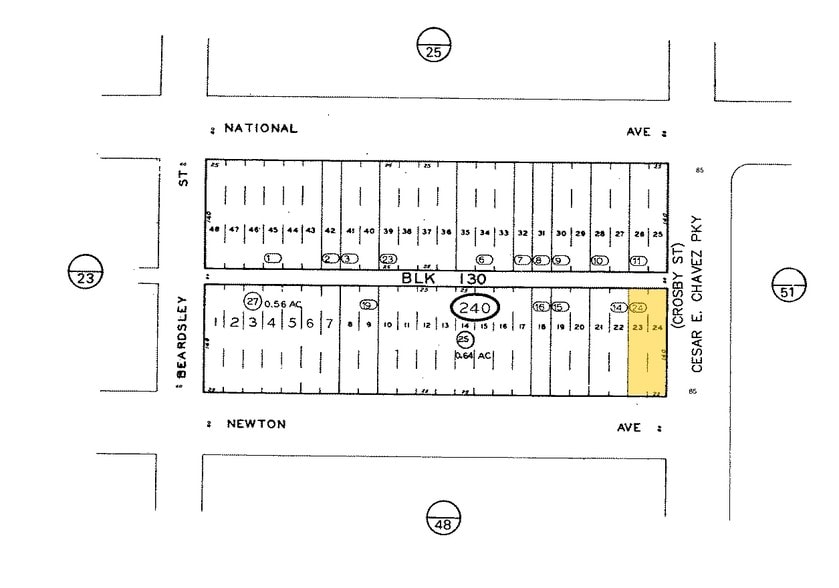 1028 Cesar Chavez Pky, San Diego, CA à vendre - Plan cadastral - Image 2 de 33