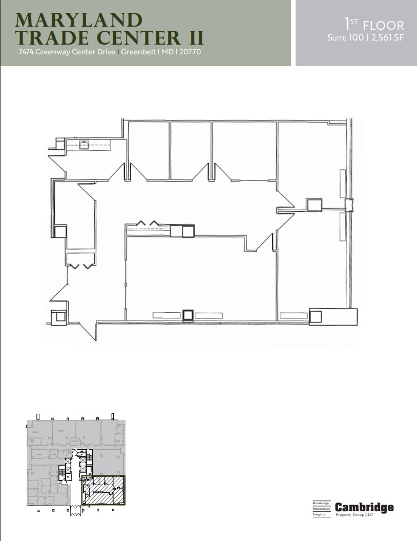 7500 Greenway Center Dr, Greenbelt, MD for lease Floor Plan- Image 1 of 1