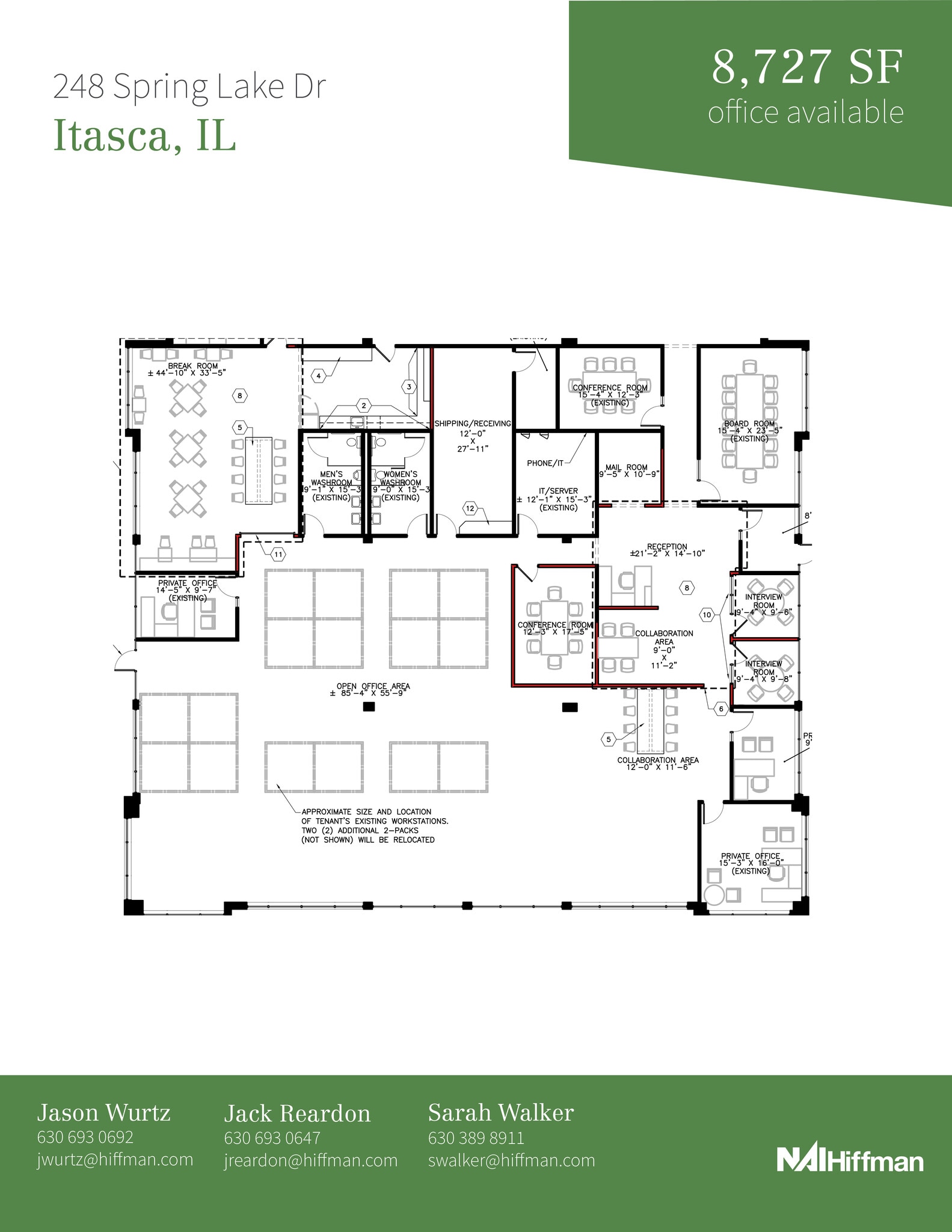 1091-1099 W Hawthorn Dr, Itasca, IL for lease Floor Plan- Image 1 of 2