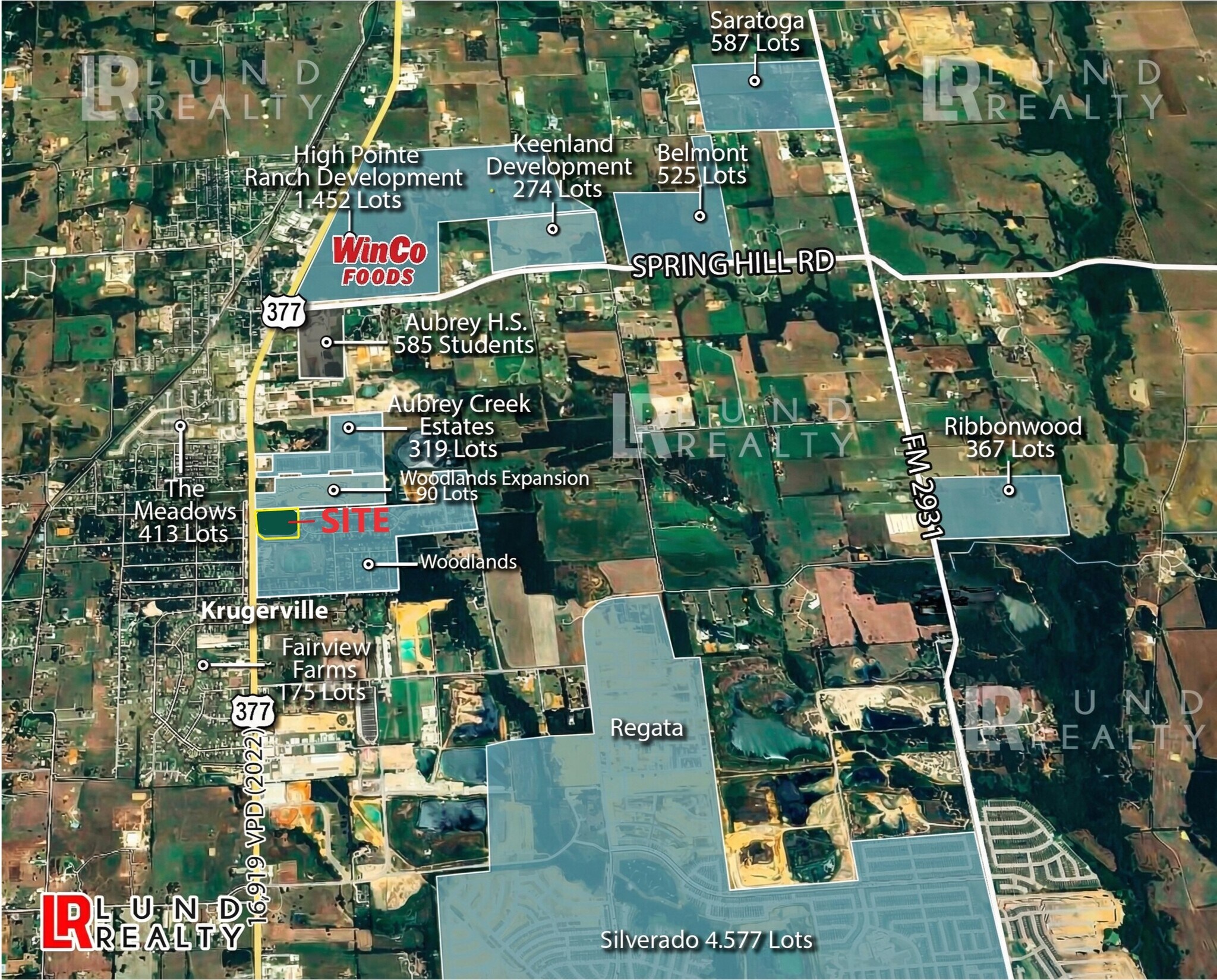 12.83 Ac US-377 and Surveyors rd, Krugerville, TX à vendre Photo principale- Image 1 de 4