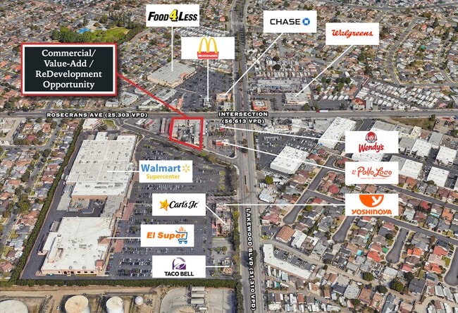 Plus de détails pour 8860 Rosecrans Ave, Downey, CA - Commerce de détail à vendre
