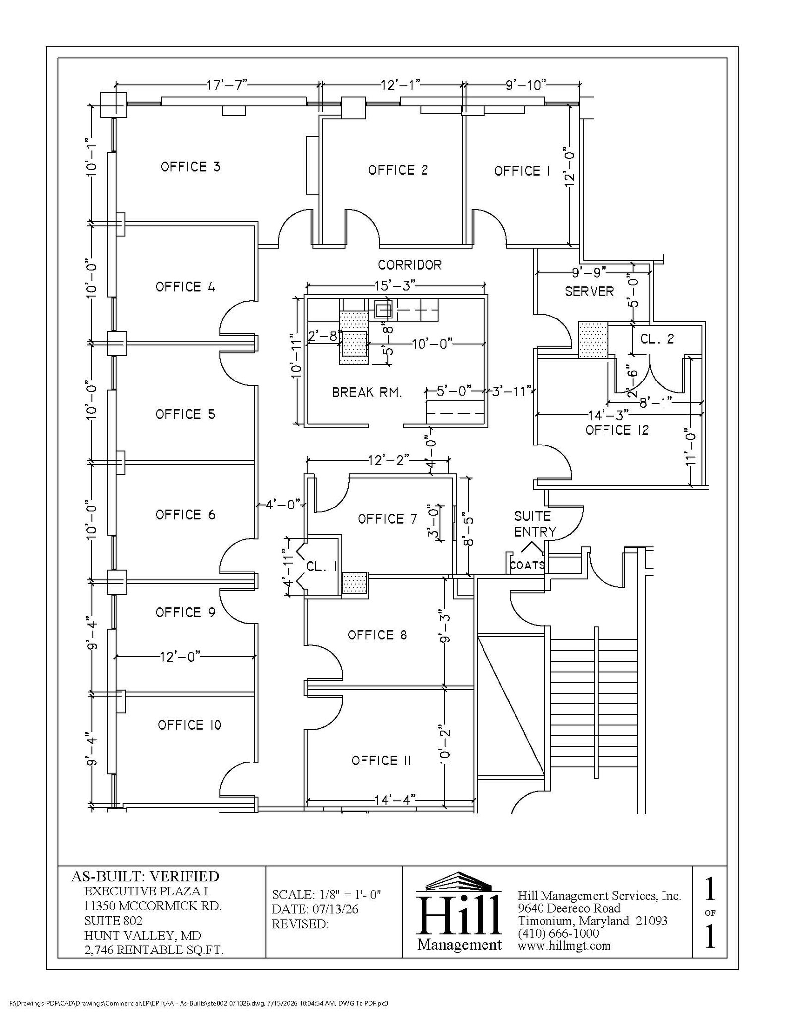 11350 McCormick Rd, Hunt Valley, MD for lease Floor Plan- Image 1 of 1