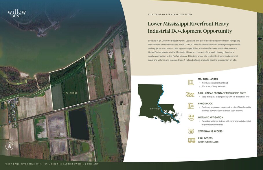 00 W 3rd St, Edgard, LA for sale - Aerial - Image 2 of 5