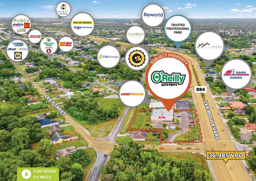 5003 Lee Blvd, Lehigh Acres, FL à vendre - Aérien - Image 3 de 3