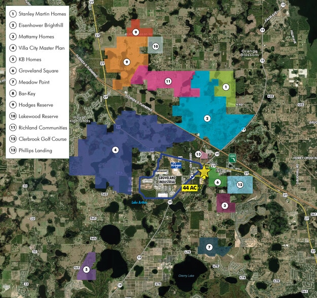 Justice Pl, Groveland, FL for sale - Aerial - Image 2 of 4