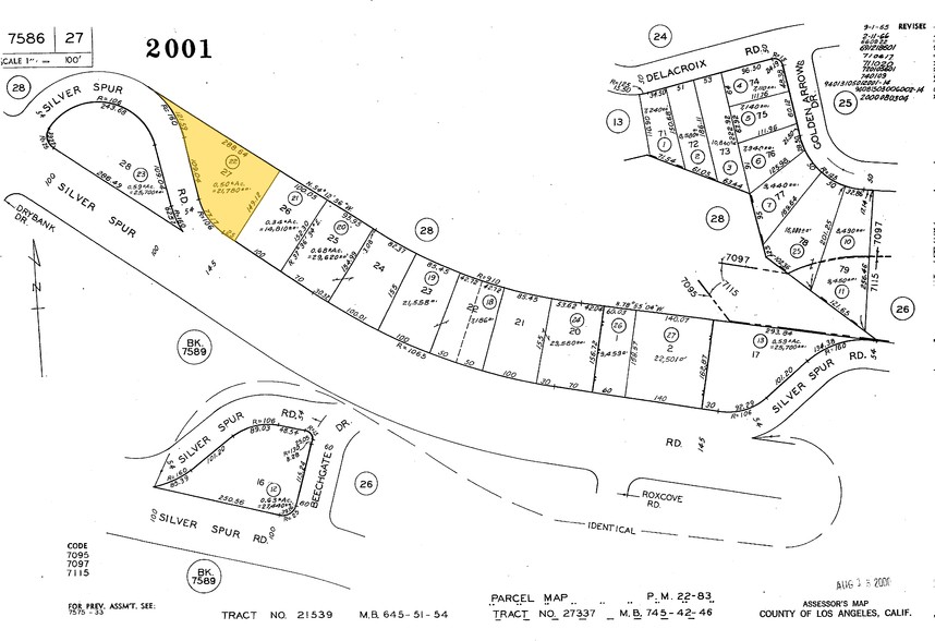 638-706 Silver Spur Rd, Rolling Hills Estates, CA à louer - Plan cadastral - Image 2 de 4