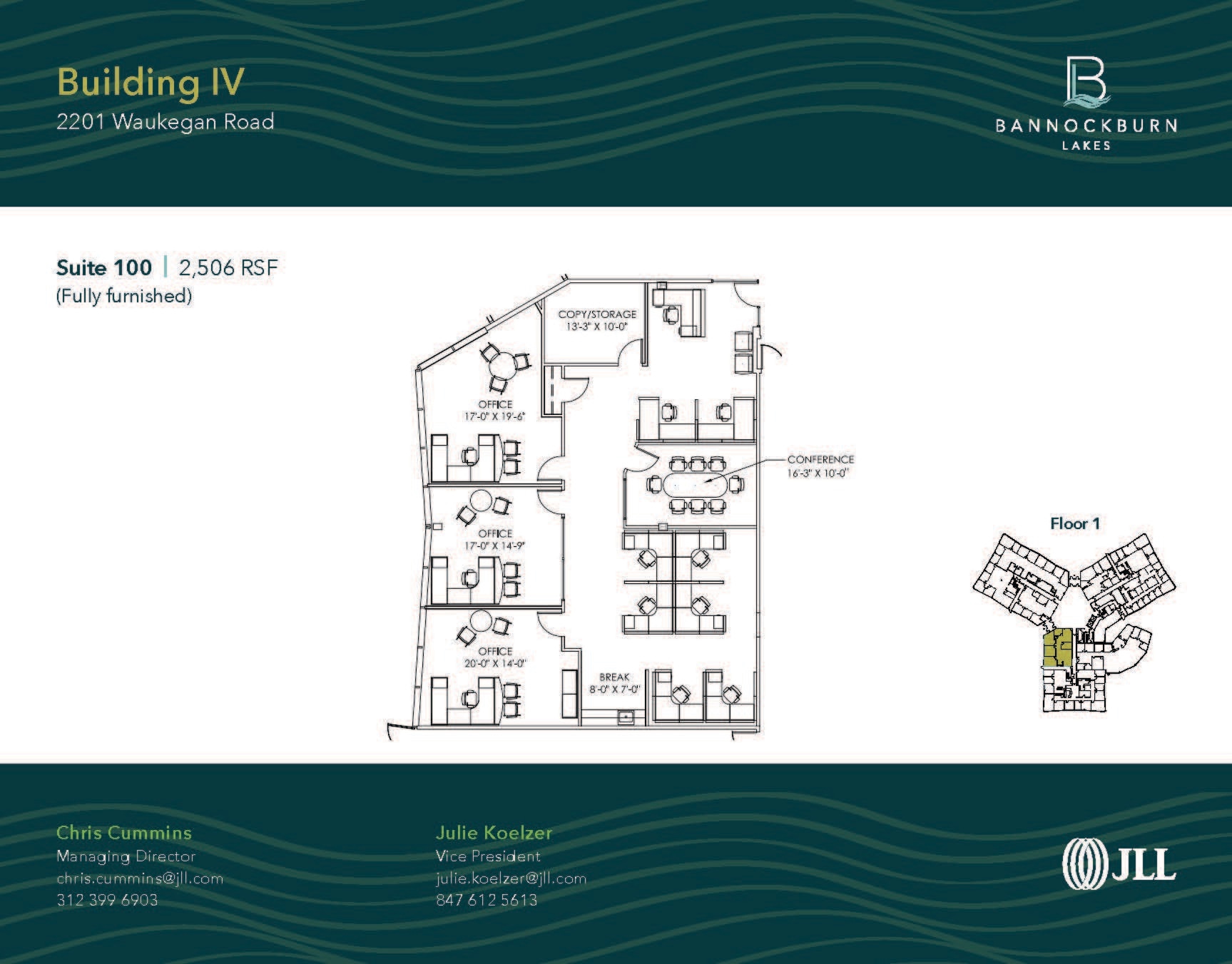 2333 Waukegan Rd, Bannockburn, IL for lease Floor Plan- Image 1 of 1