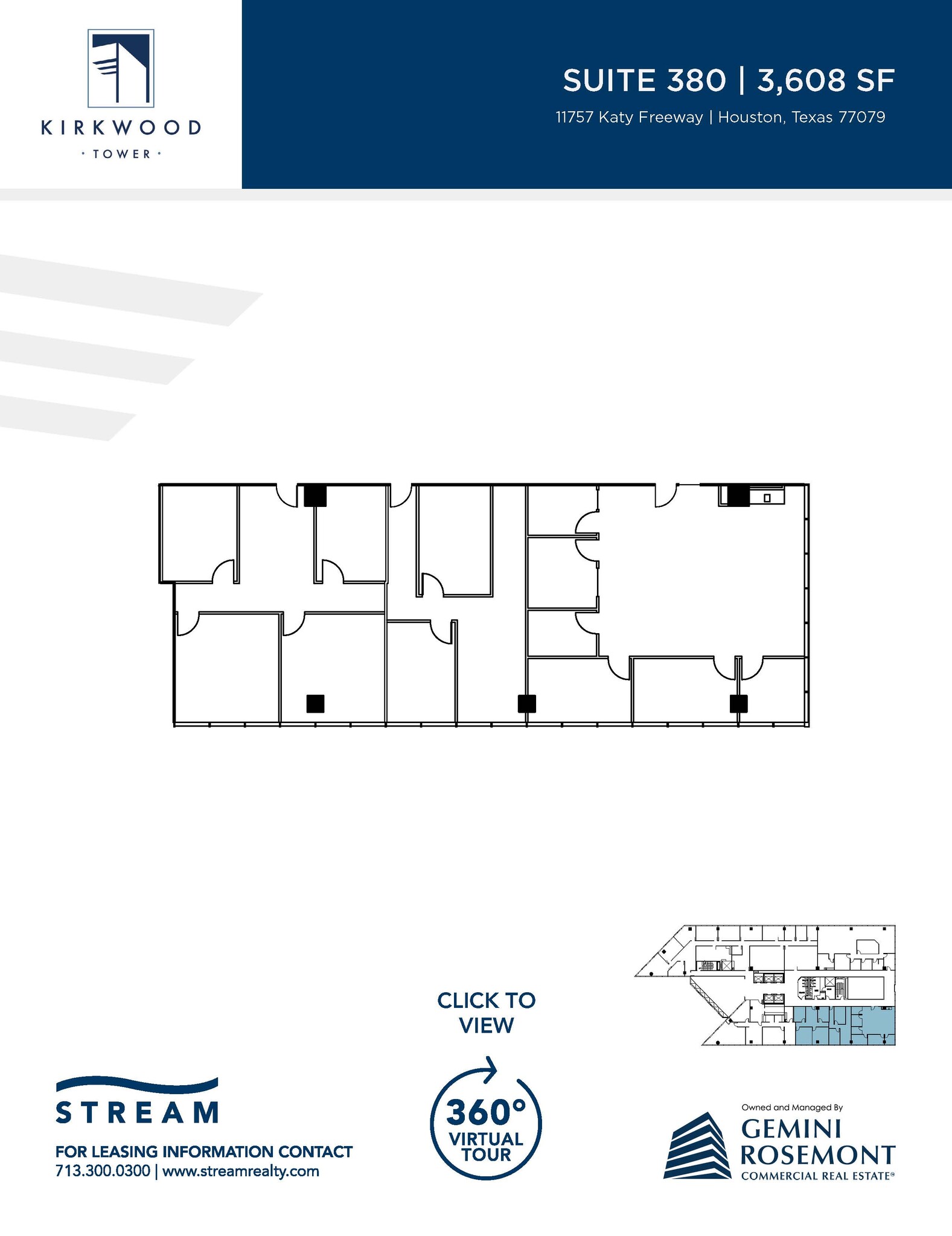 11757 Katy Fwy, Houston, TX à louer Plan d’étage- Image 1 de 1