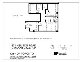 1371 Neilson Rd, Toronto, ON for lease Floor Plan- Image 1 of 1