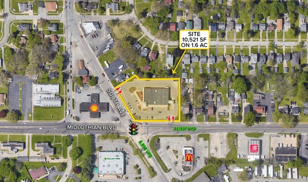 540 E Midlothian Blvd, Youngstown, OH à vendre - Aérien - Image 2 de 2