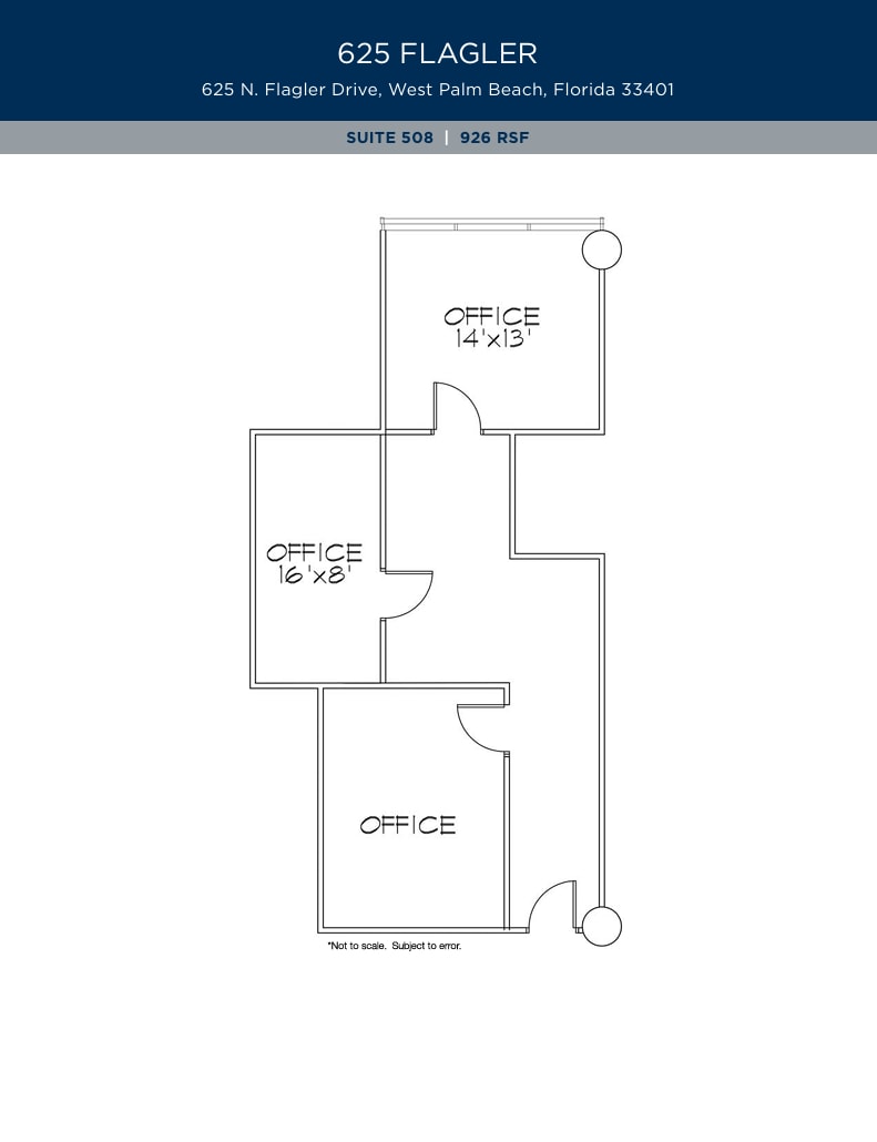 625 N Flagler Dr, West Palm Beach, FL for lease Floor Plan- Image 1 of 1