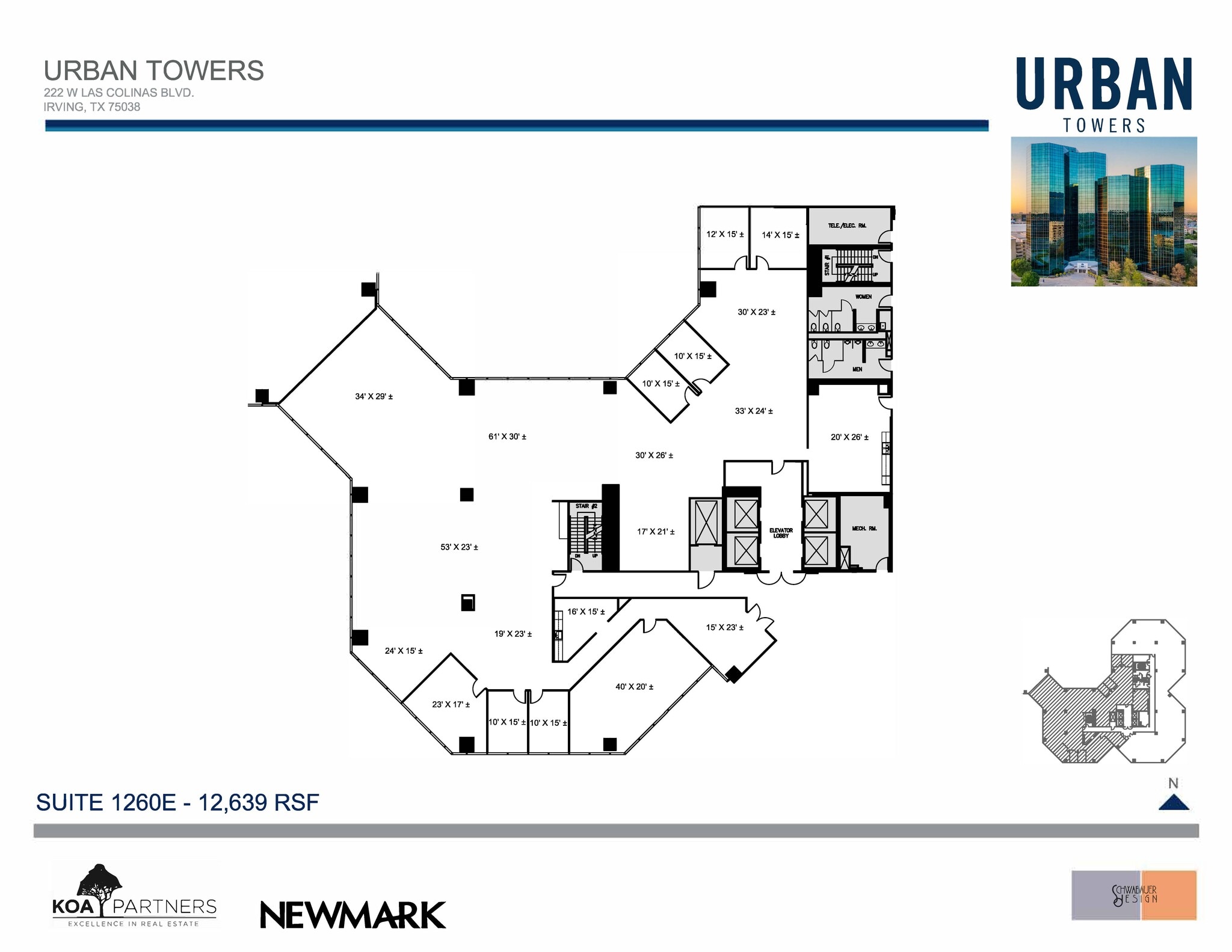 222 W Las Colinas Blvd, Irving, TX à louer Plan d’étage- Image 1 de 2