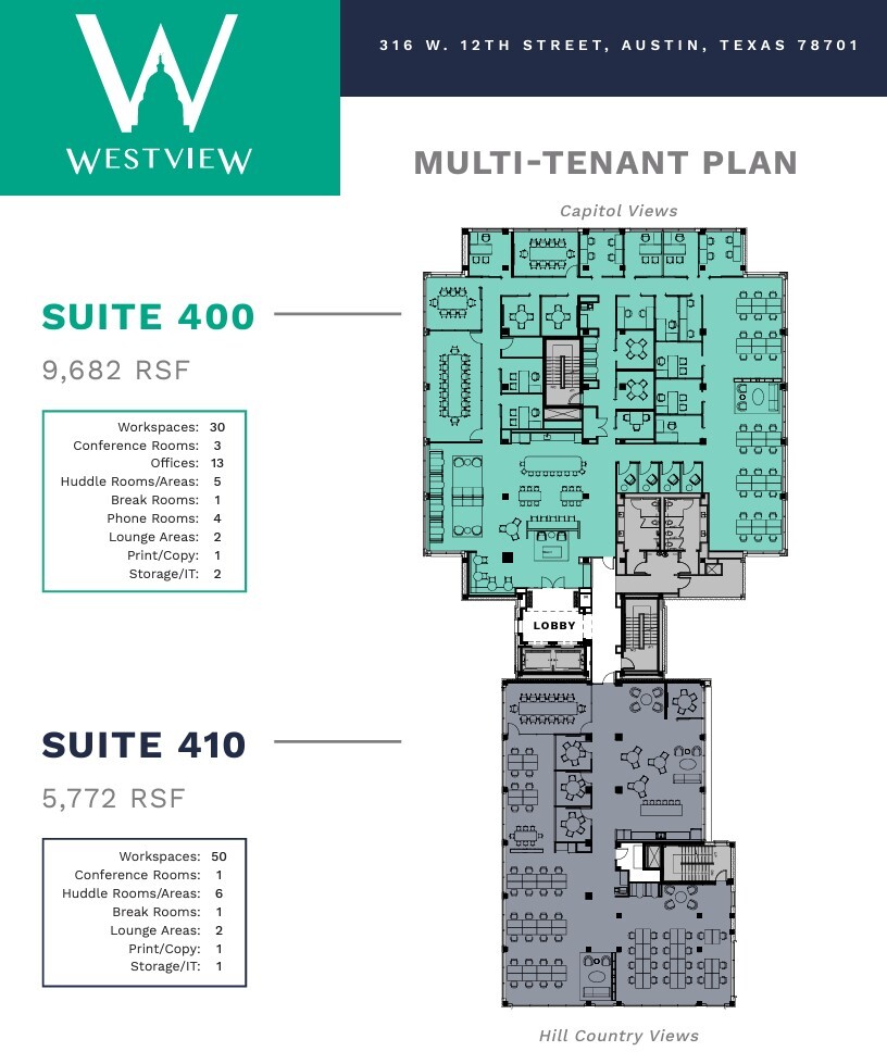 316 W 12th St, Austin, TX à louer Plan d  tage- Image 1 de 3