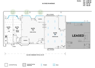 727-747 W Evelyn Ave, Mountain View, CA for lease Floor Plan- Image 1 of 1